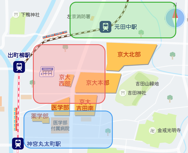 京都大学の周辺地図