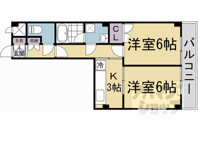 【パインベルテ御陵】間取