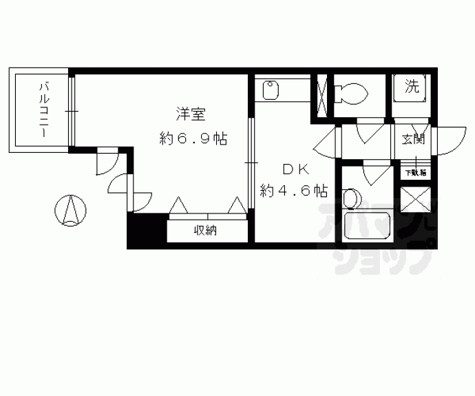 【ライオンズマンション四条堀川第2】間取