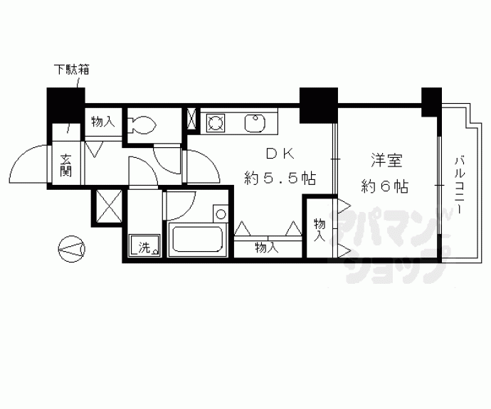 【ライオンズマンション四条堀川第2】間取