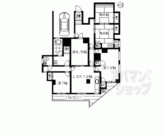 【ニューシャトー東山】間取