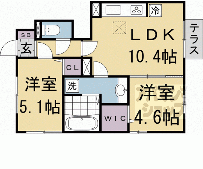 【ブロード嵯峨】間取