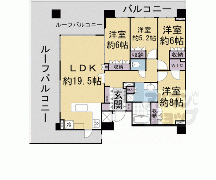 【グランリソシエ烏丸御池】間取