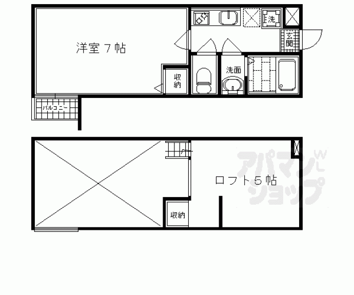 【ｓｔａｂｌｅ三条大宮】間取