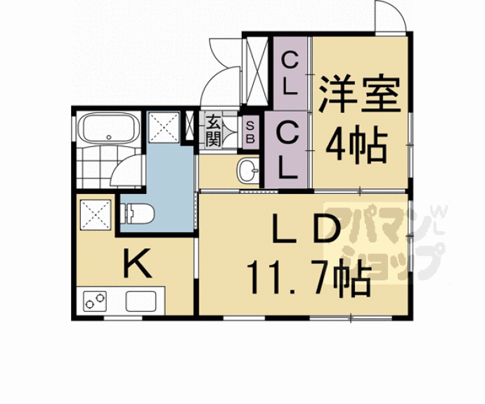 【グレース京都二条】間取