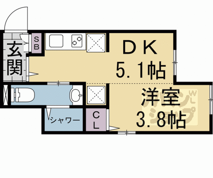 【グレース京都二条】間取