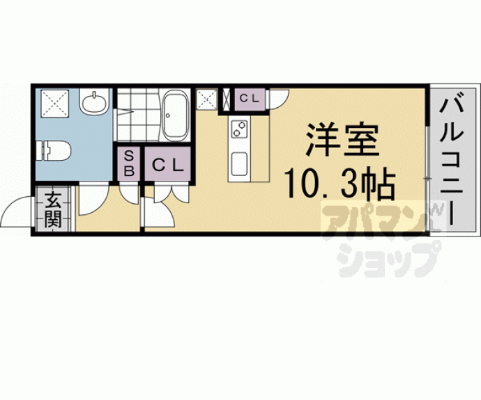 【ＴＨＥ　ＧＡＲＮＥＴ　ＳＵＩＴＥ　ＲＥＳＩＤＥＮＣＥ　清水五条ＥＡＳＴ】間取
