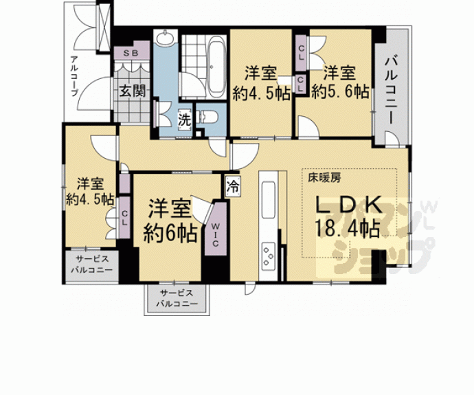 【プレミスト京都西院】間取