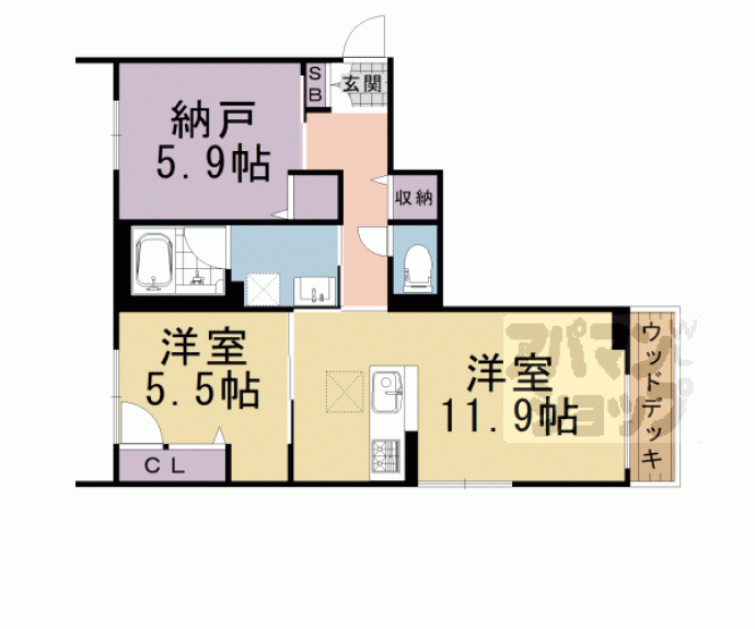 【シャーメゾンＶｉｓｔａ】間取
