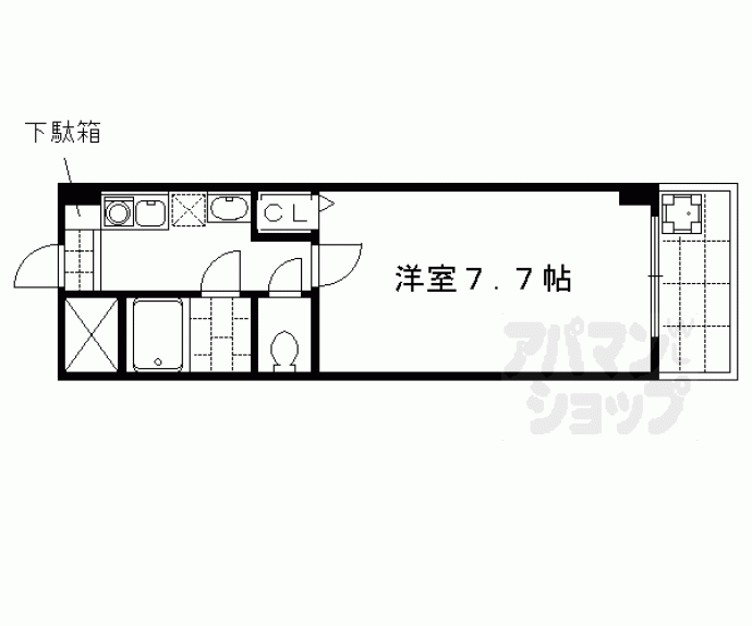 【パークハイツテントク】間取