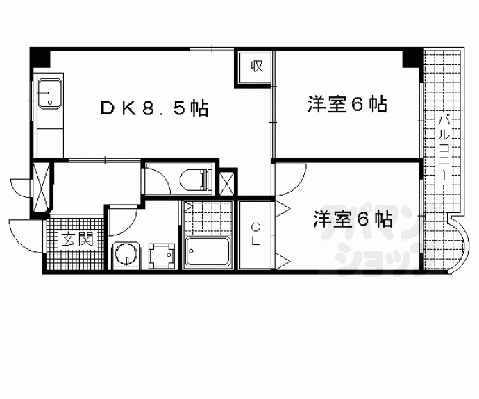【シャンドール東野】間取