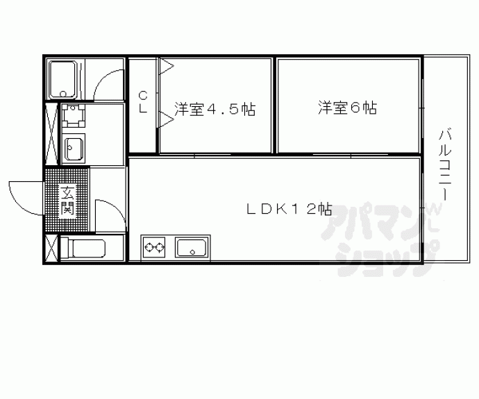 【関生ハイツ】間取