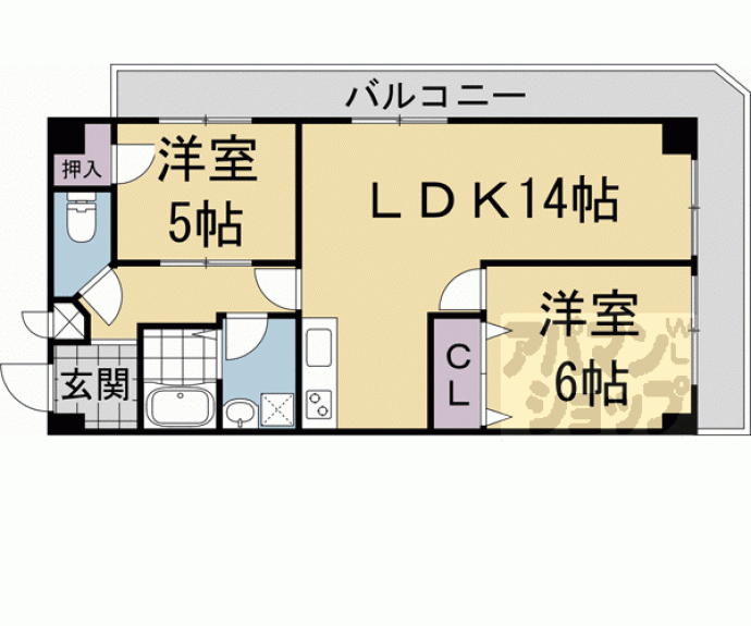 【東野第1グリーンハイツ山科】間取