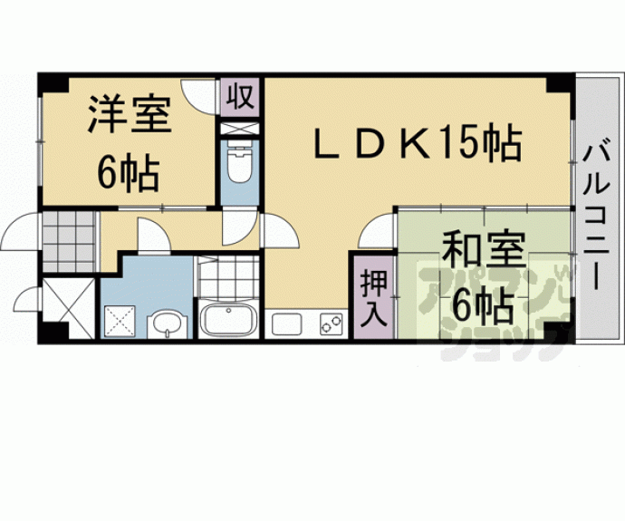 【東野第１グリーンハイツ山科】間取