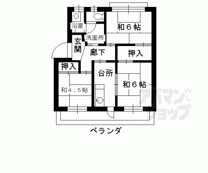 【コーポ中臣】間取