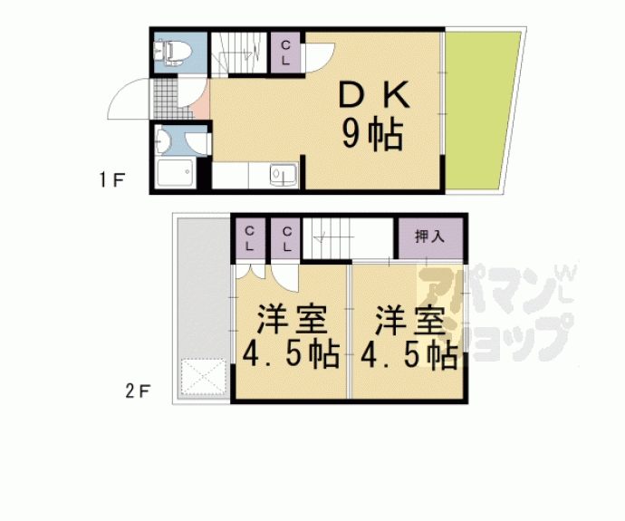 【山科パールハイツ】間取