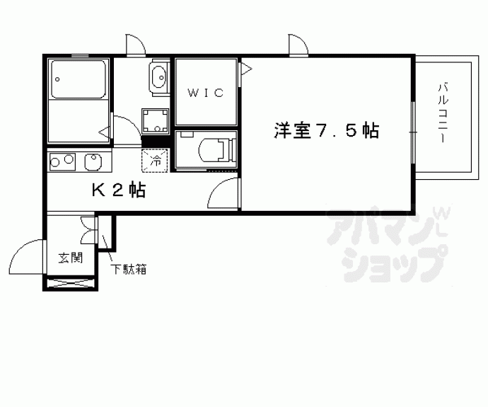 【ドミール山科】間取
