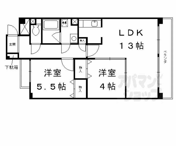 【アローム山科Ⅰ】間取
