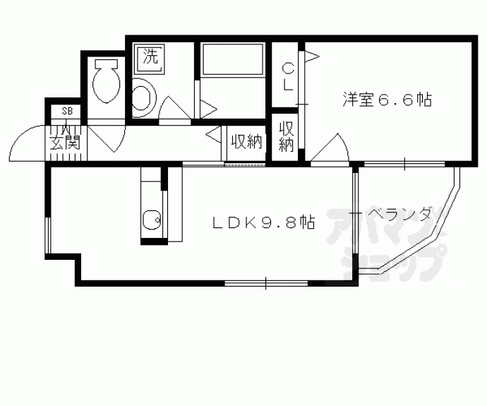 【サンクラージュ山科三条】間取