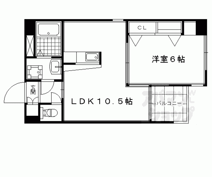 【サンクラージュ山科三条】間取
