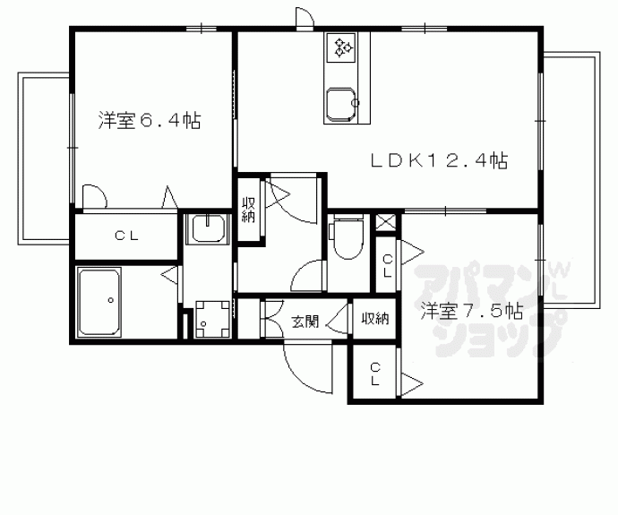 【グレースコンフォート御陵Ⅱ】間取