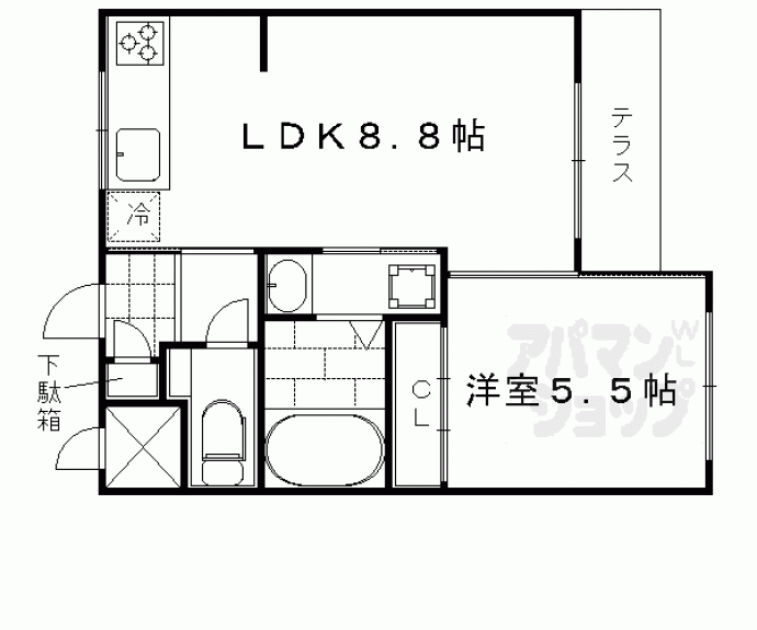 【エリタージュ・椥辻】間取