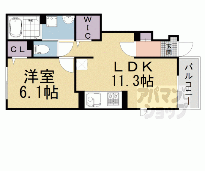【ノーブルヴィラ宇治神明】間取