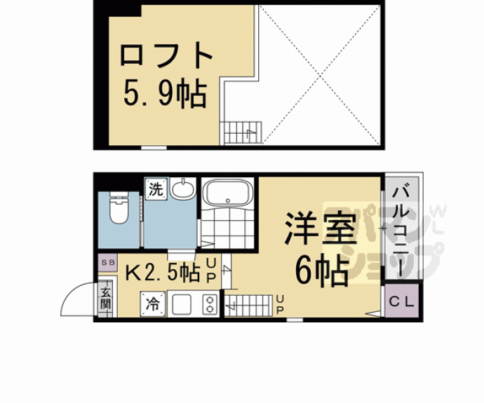 【ハーモニーテラスｍｉｌｅｔⅡ】間取