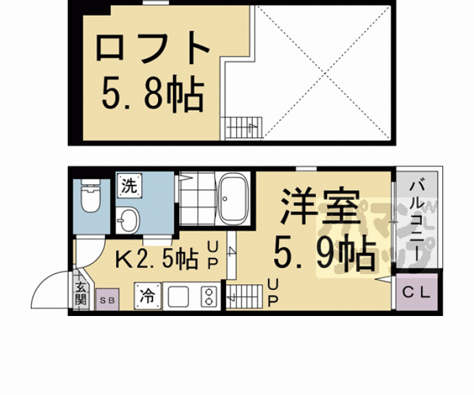 【ハーモニーテラス椥辻】間取