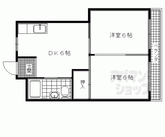【北大入小堀マンション】間取
