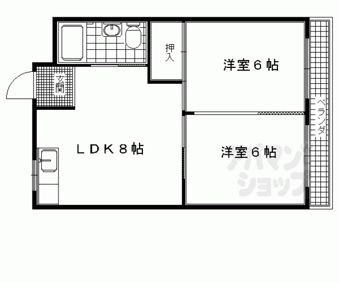 【北大入小堀マンション】間取