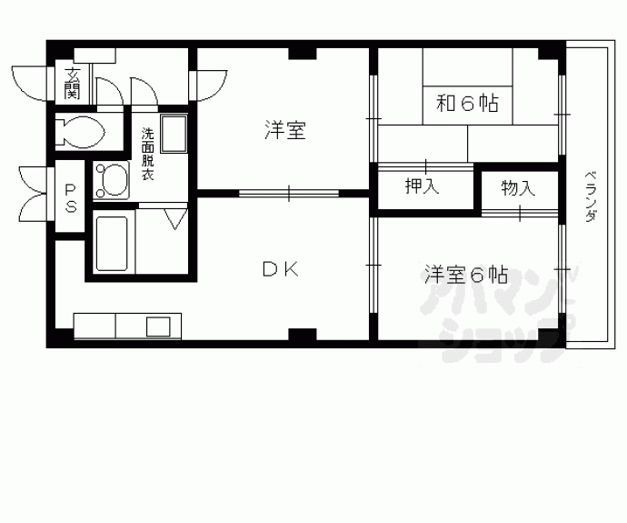 【ウエストインコスモ】間取