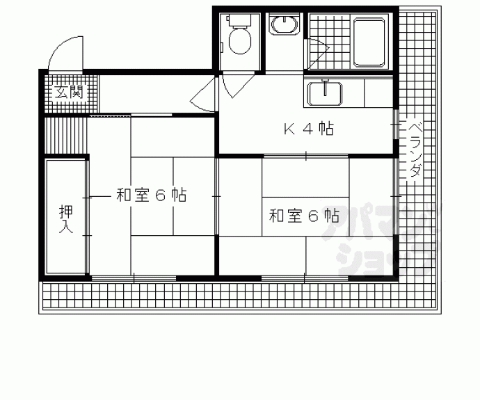 【ハイツ嵯峨野】間取