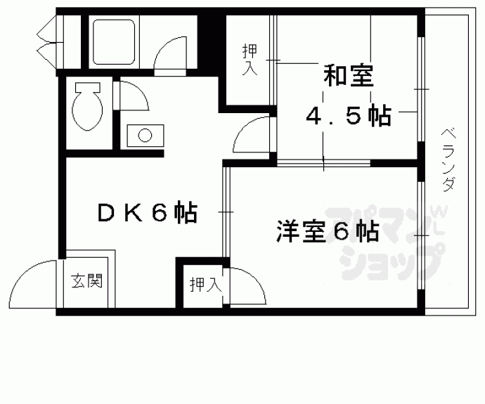 【メゾン嵯峨の道】間取