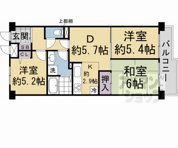 【山ノ内パークホームズ】間取