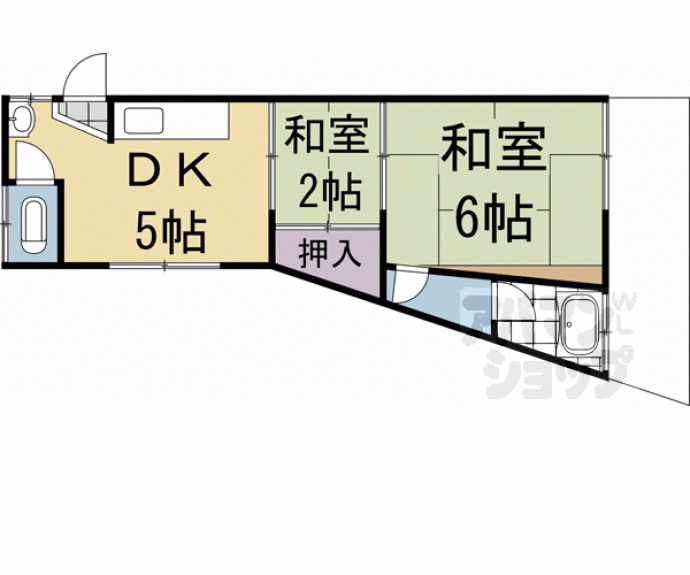 【深草森吉町貸家】間取