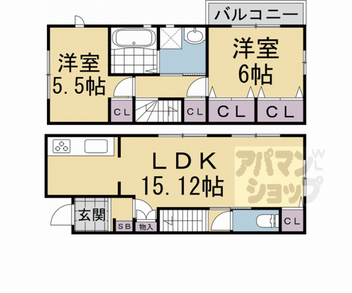 【セントフィオーレ久我森ノ宮】間取
