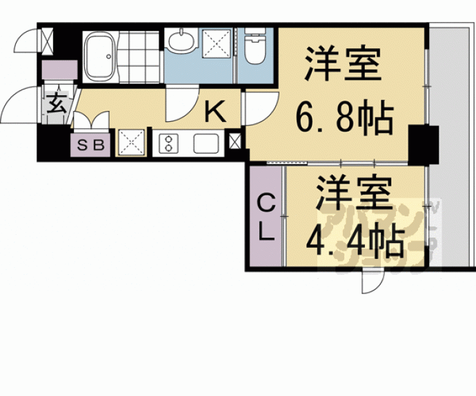 【キンブリッジ京都千本丸太町】間取