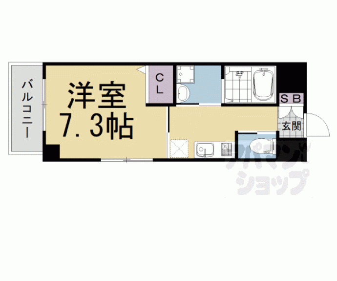 【ローブコート六地蔵駅前】間取