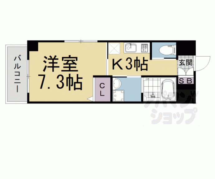 【ローブコート六地蔵駅前】間取