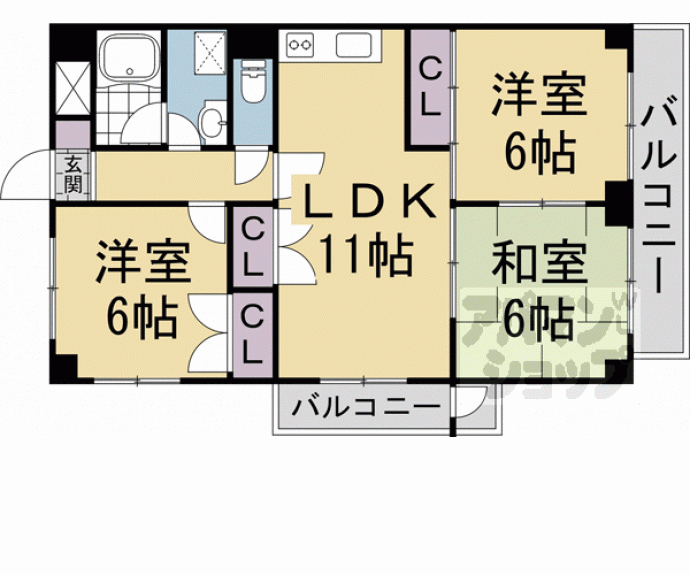 【グレイスヴィラ阿部】間取