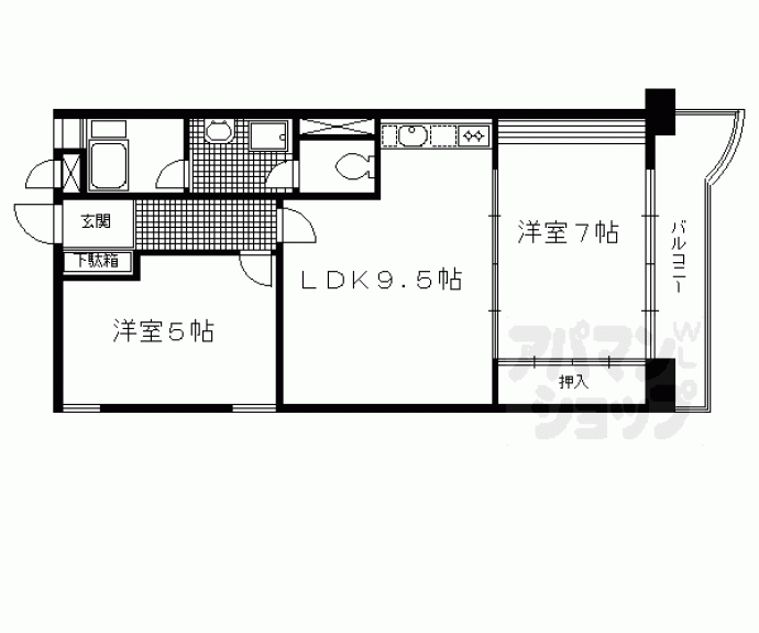 【グリシーヌ京都西京極】間取