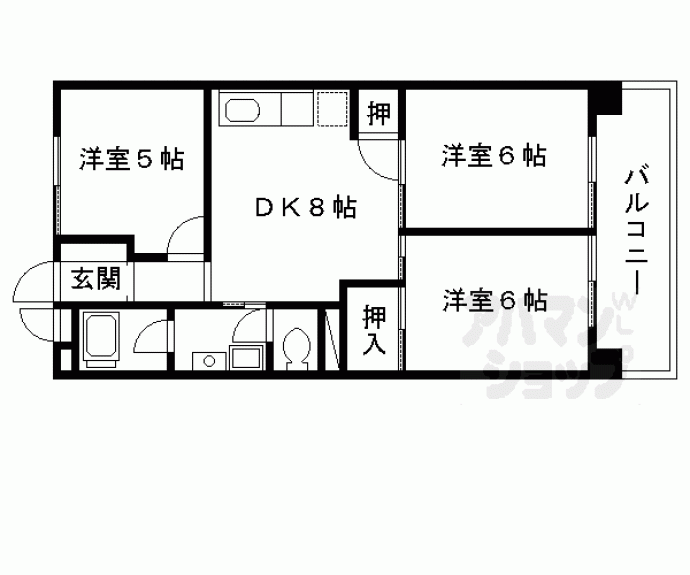 【グリシーヌ京都西京極】間取