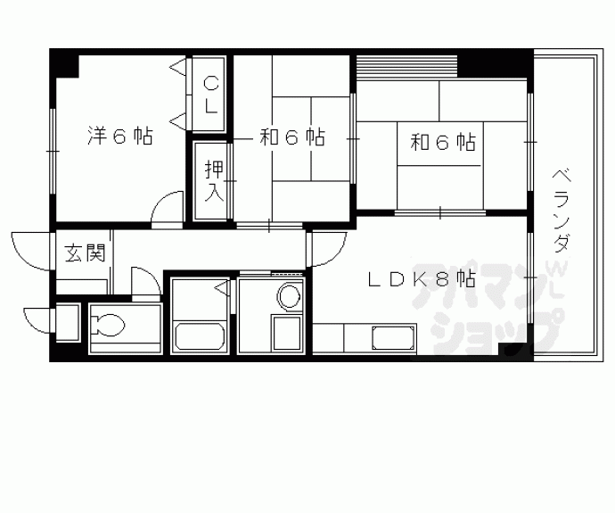 【サンシャイン梅津】間取