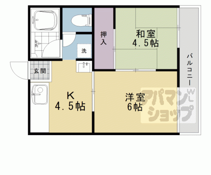 【ハイツ奥村A棟】間取