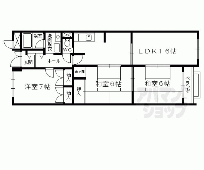 【グランドパレスもと庄屋】間取