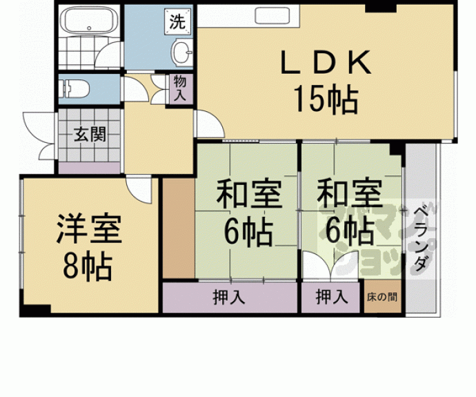 【グランドパレスもと庄屋】間取
