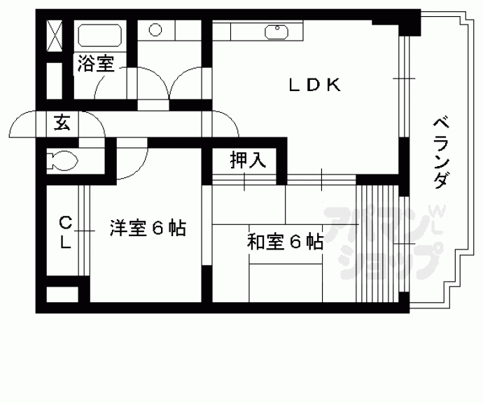 【エスポワール西京極】間取