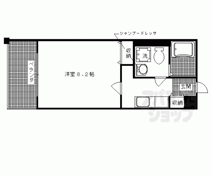 【デ・アッシュ西京極】間取