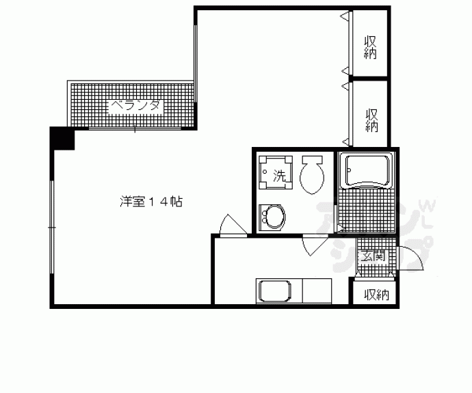 【デ・アッシュ西京極】間取